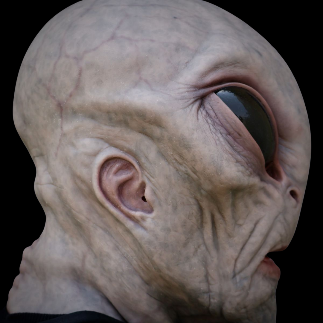 Alien Area-51 Realistic Mask — Holiday Horror Costume