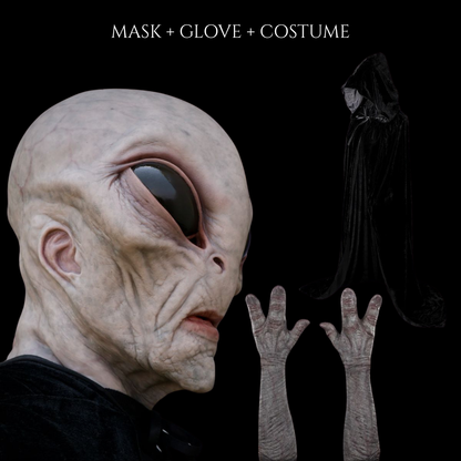 Alien Area-51 Realistic Mask — Holiday Horror Costume